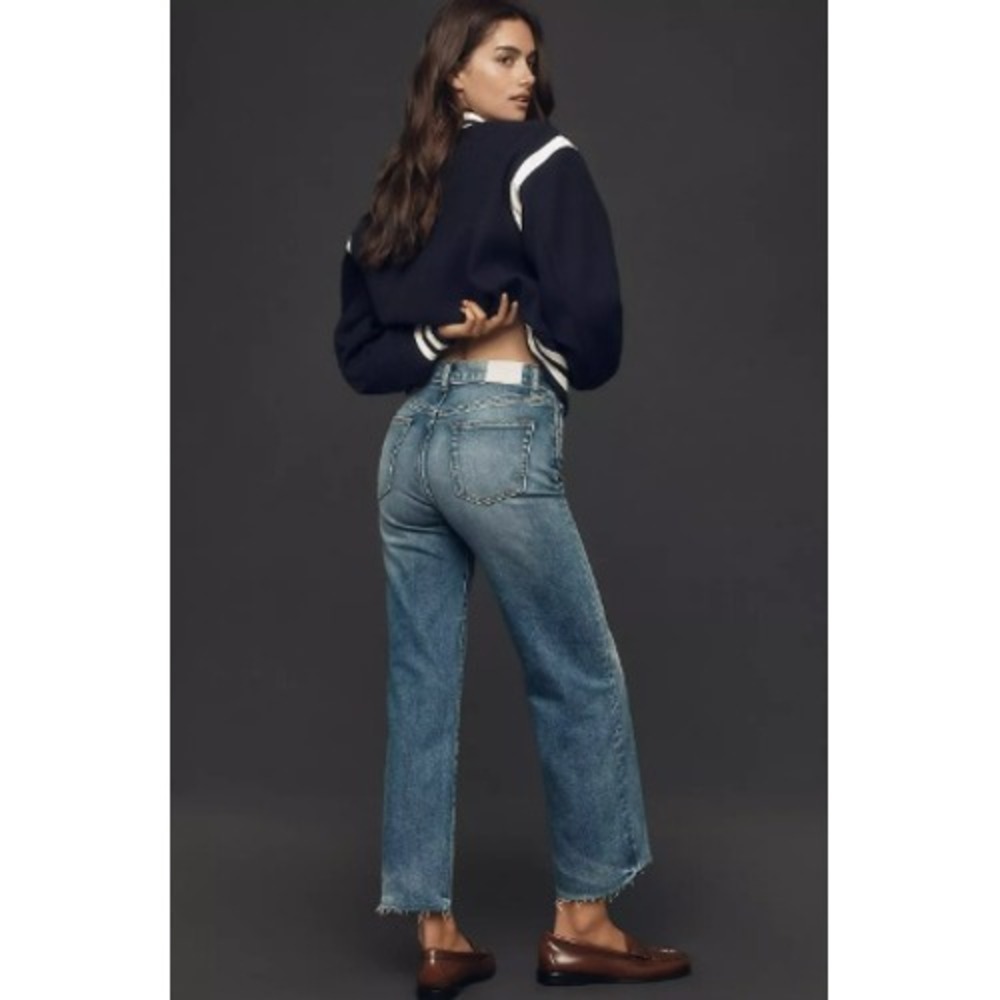 Edwin Marli High-Rise Wide-Leg Relaxed Jeans Bohemian Casual Cropped Blue 33